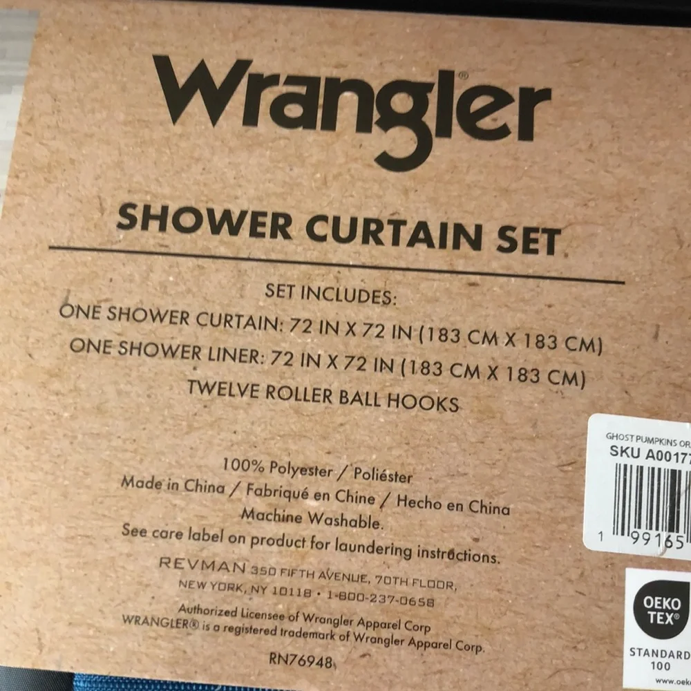 Wrangler Halloween Western Shower Curtain Set